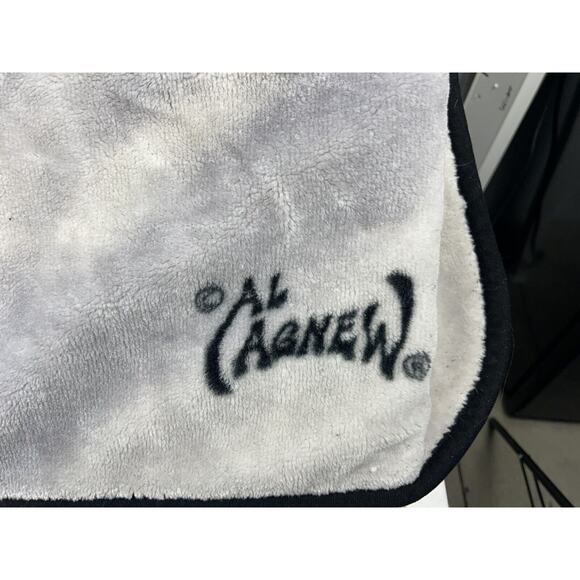 Vintage AL AGNEL Wolf pack 3 winter forest birch 58x48 throw blanket fleece - Picture 2 of 3